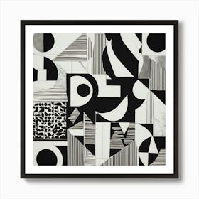 Black and White Abstract Art 61 Art Print