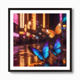 Butterflies In The Rain 1 Art Print