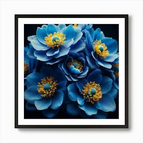 Blue Flowers Art Print