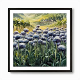 Alliums In The Vineyard Art Print