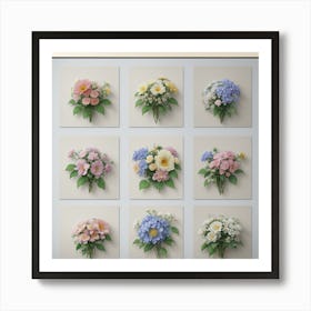 Bouquets Of Flowers Art Print