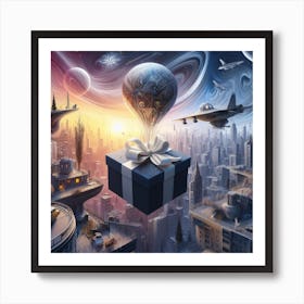 Gift In Space Art Print