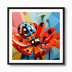 Abstract flowers 2 Art Print