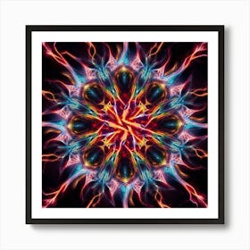 Psychedelic Flower Art Print