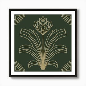 Deco Floral Art Print