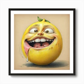 Lemon Drawing 1 Art Print