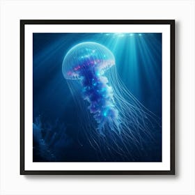 Jellyfish - Jellyfish Stock Videos & Royalty-Free Footage Art Print