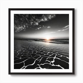 Sunset On The Beach 696 Art Print