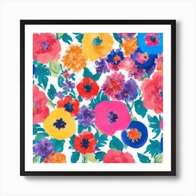 Summer Floral Patterns  1 Art Print