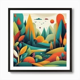 Abstract Landscape Painting Art Print