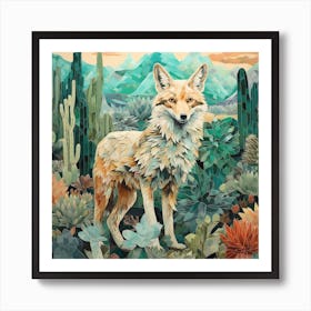 Fox In The Desert Art Print