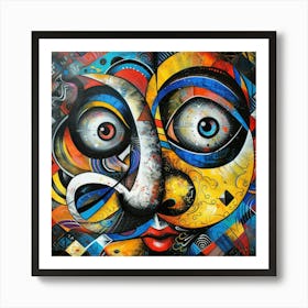 Face Of A Man 15 Art Print