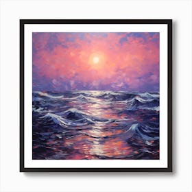 Brushed Seawater Horizon Art Print