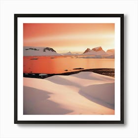 Antarctic Sunset Art Print