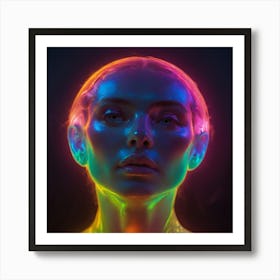 Neon Girl 2 Art Print