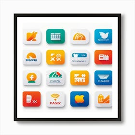 Collection Of Digital Payment Icons Key For An Online Retail Business Seamlessly Blending In With (6) Art Print