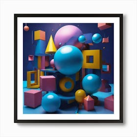 Abstract Spheres Art Print