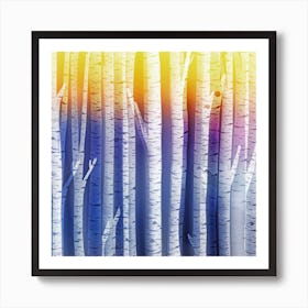 Birch Tree Background Scrapbooking Art Print