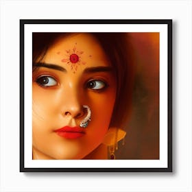 Indian woman Art Print