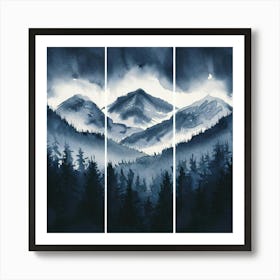 Mountain Painting Art Print