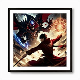 Two Demons Fighting Art Print