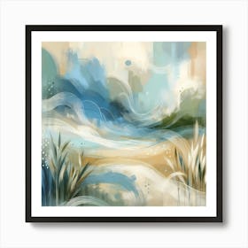 Abstract Tranquil Seascape Art Print