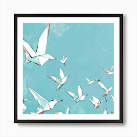 Origami Birds 12 Art Print