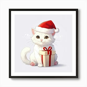 Christmas Cat 1 Art Print