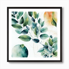 Tropical boho home art Art Print