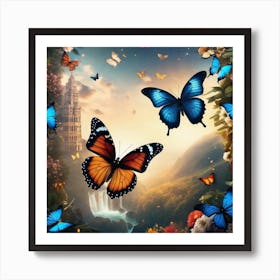 Butterflies In The Garden 6 Poster