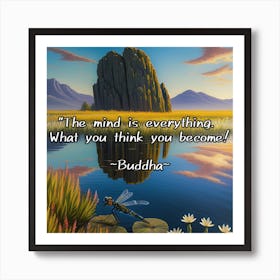 Mind Is Everything What You Think You Become Buddha Art Print