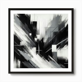 Black And White Abstract Art Print