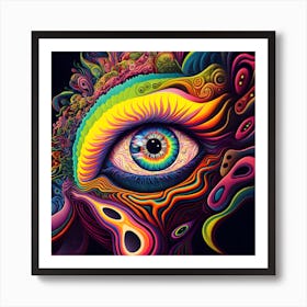 Psychedelic Eye Art Print