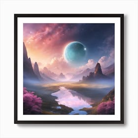 Space Landscape 1 Art Print