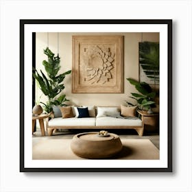 Ultra Realistic Photo Of Bali Inspired Cream Stone (15) Art Print