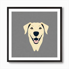 Labrador Retriever,  dog illustration, dog portrait, animal illustration, digital art, pet art, dog artwork, dog drawing, dog painting, dog wallpaper, dog background, dog lover gift, dog décor, dog poster, dog print, pet, dog, vector art, dog art, dog in grey background, dog in solid background  Art Print