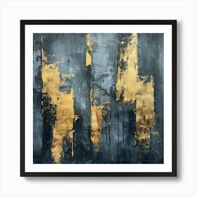 Gold And Black 31 Art Print