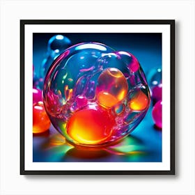 Colorful Bubbles 6 Art Print