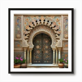 Door Of The Palace Of Alhambra48 Art Print