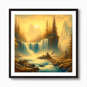 Mythical Waterfall 1 Art Print