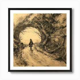 Man In The Woods Art Print