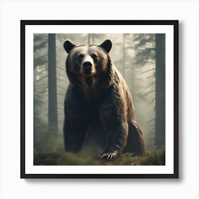 Grizzly Bear In The Forest 10 Art Print