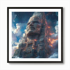 Aztec Pyramid Art Art Print