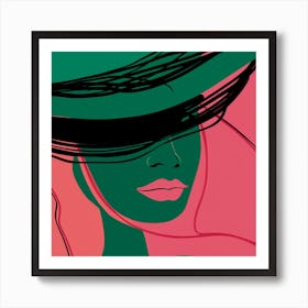 Portrait Of A Woman In A Hat 6 Art Print