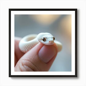 White Snake Wall Decoration Art Print