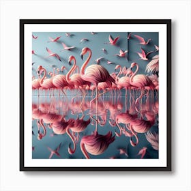 Flamingos 1 Art Print