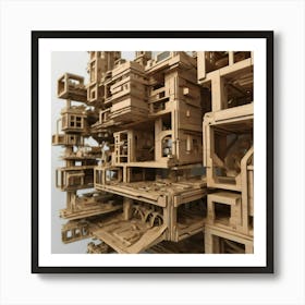 City Made Of Cardboard Art Print