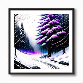 Snowy Forest Art Print