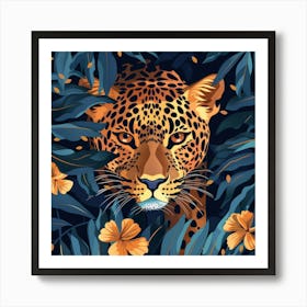 Leopard In The Jungle 10 Art Print