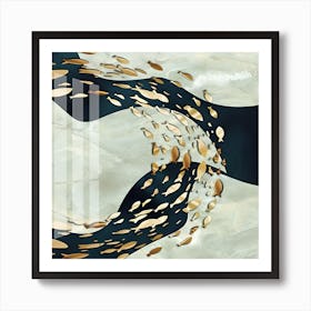 Gold Fish In The Water Art Print